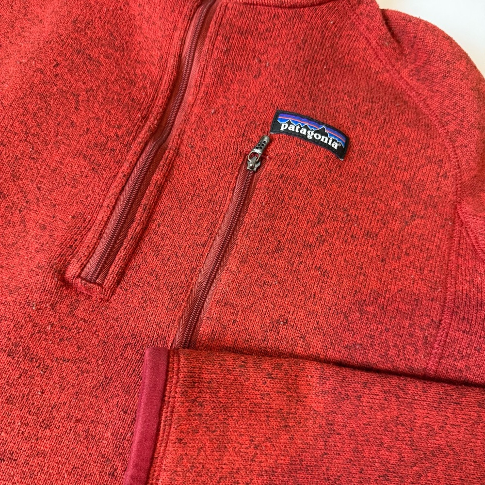 Patagonia Red Heather Half-Zip Jacket